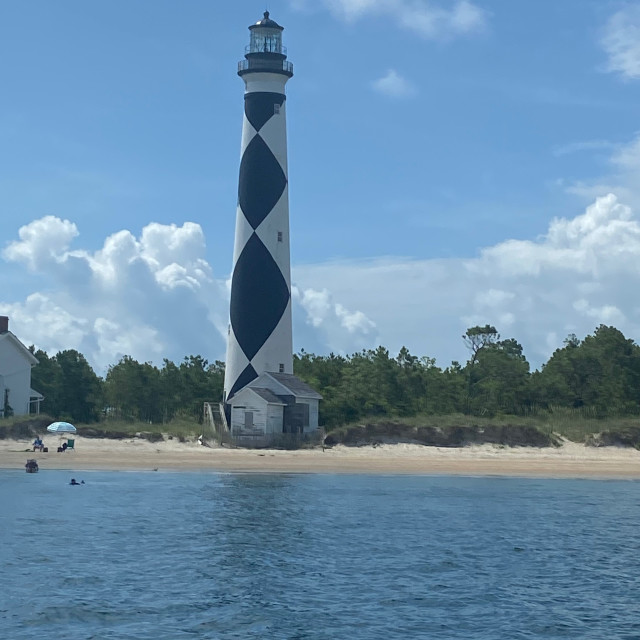 "Lighthouse with Clouds #3" stock image