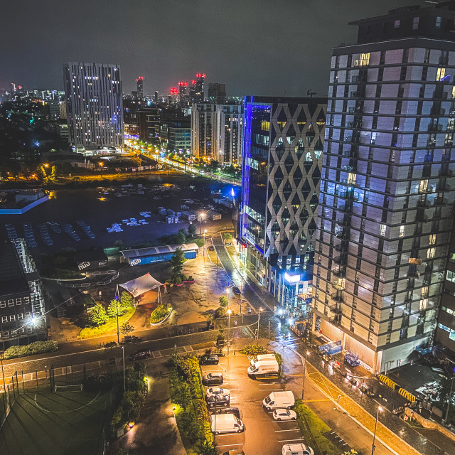 "Night time in the city" stock image