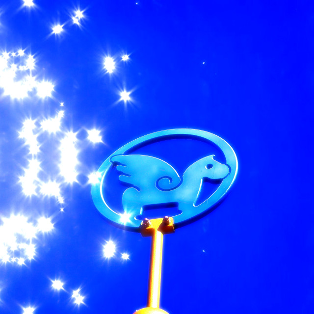 "Unicorn Blast!" by Blue Magister - £30.00 "Unicorn Blast!" stock image