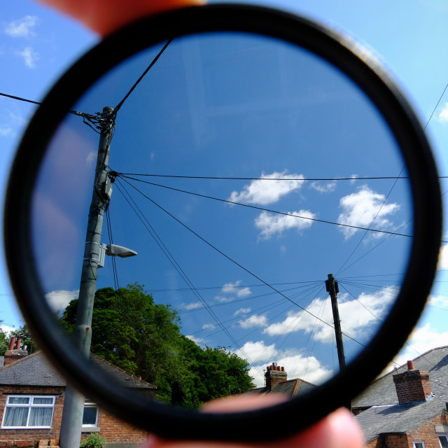 "View through a polarizer" stock image