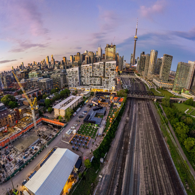 "Stacket Market Summer Evening 9x9 Pano" stock image