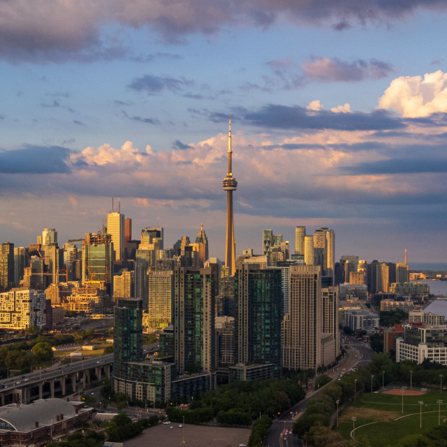 "Toronto Skyline Sunday Evening" stock image