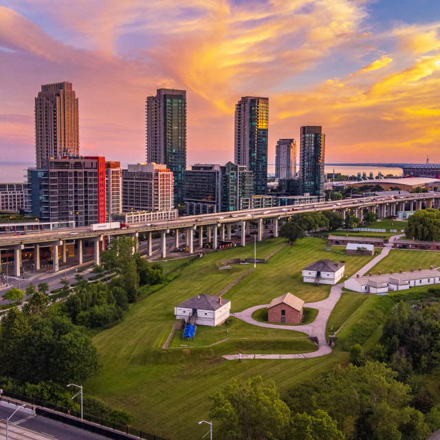 "Fort York Historic Site Sunset" stock image