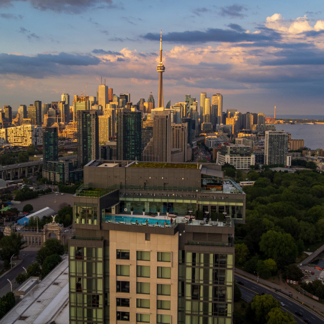 "Hotel X Toronto with Skyline" stock image