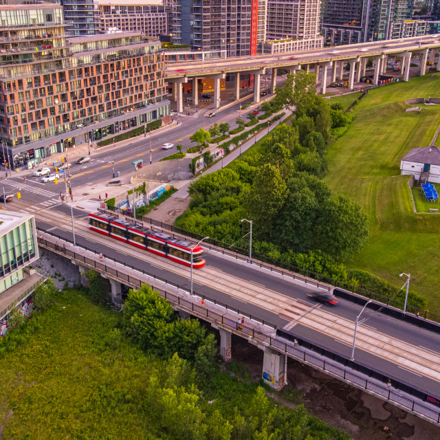 "Fort York Bathurst Street with Street Car" stock image