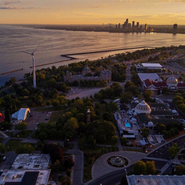 "Sunday Evening Drone Shot" stock image