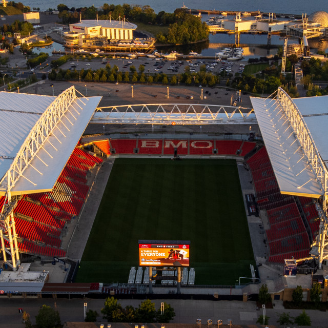 "BMO Field Sunset Head On" stock image