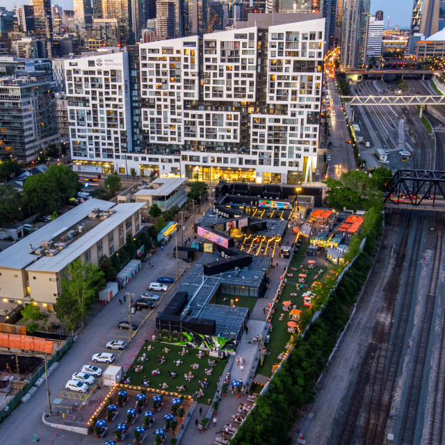 "Stacket Market Summer Evening" stock image