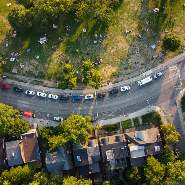 "Broadview Avenue Birds Eye View" stock image