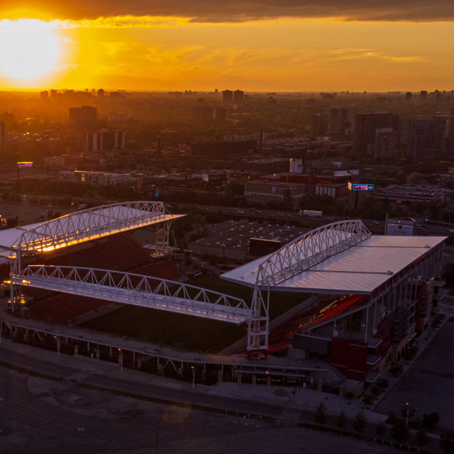 "Sunset of BMO Field" stock image