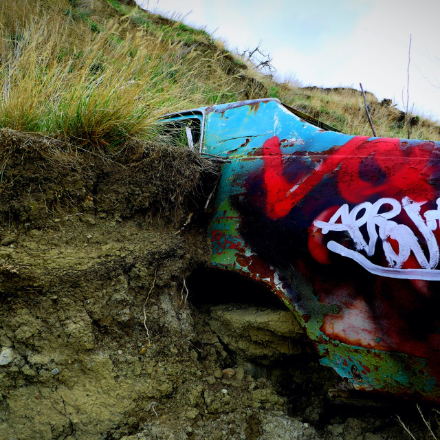 "Car in a cliff" by MLLL Photography - $22.15 "Car in a cliff" stock image