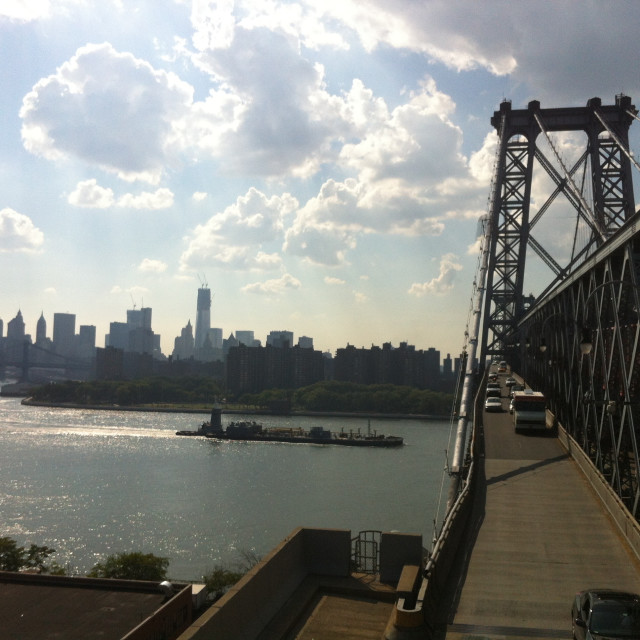 "The view from the Williamsburg Bridge" stock image