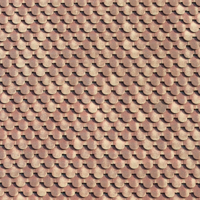 "scalloped roofing tiles" stock image