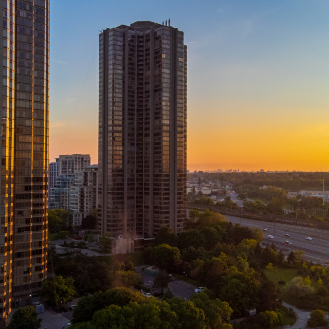 "Palace Place Sunset" stock image