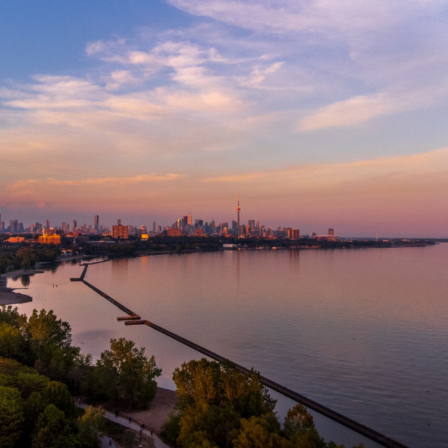 "Humber Bay Candy Sunset" stock image