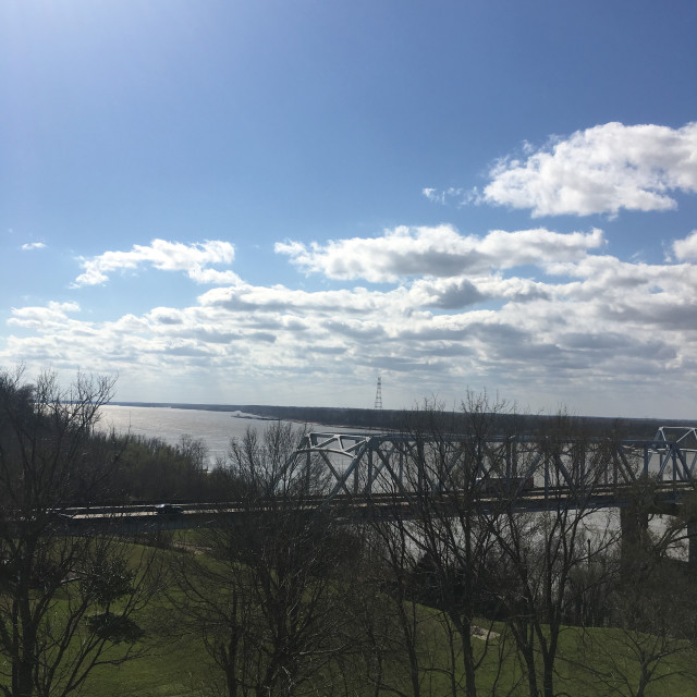 "Vicksburg Park on Mississippi River" stock image