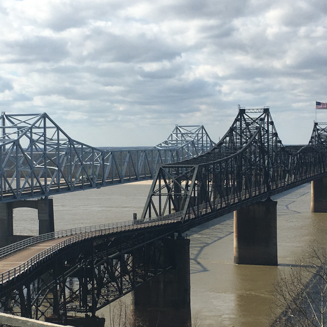 "Over the Mississippi" stock image