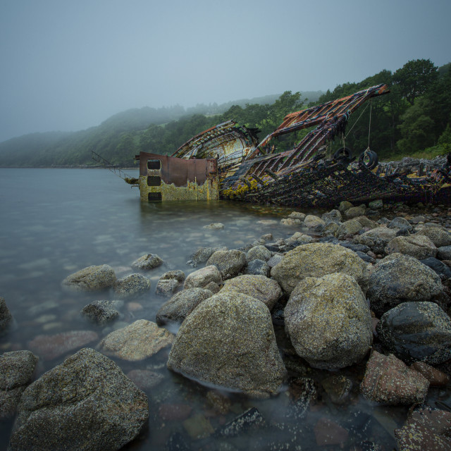 "Wrecked in Lower Diabaig, Scottish Highlands" by John McGowan - £5.00 "Wrecked in Lower Diabaig, Scottish Highlands" stock image