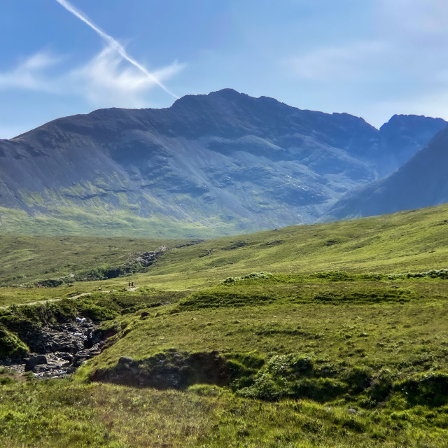 "Looking for Fairy Pools" stock image