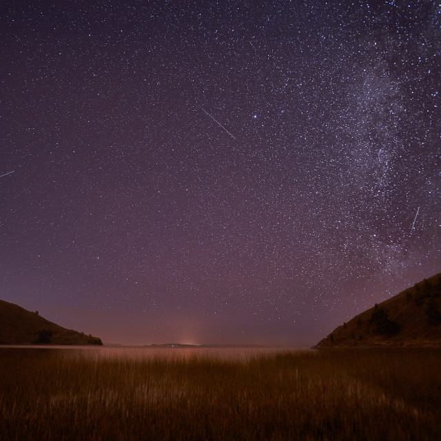 "STARS ON LAKE TITI CACA" stock image