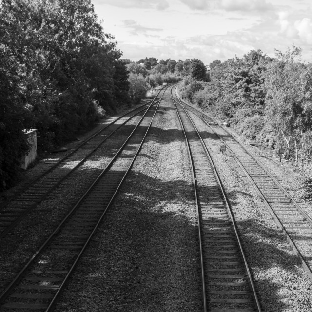"Rails to.......?" by Neal Smith Photography - £10.00 "Rails to.......?" stock image