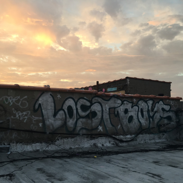"Lost Boys sunset NYC" by Aaron M Thompson PHOTO - $22.80 "Lost Boys sunset NYC" stock image