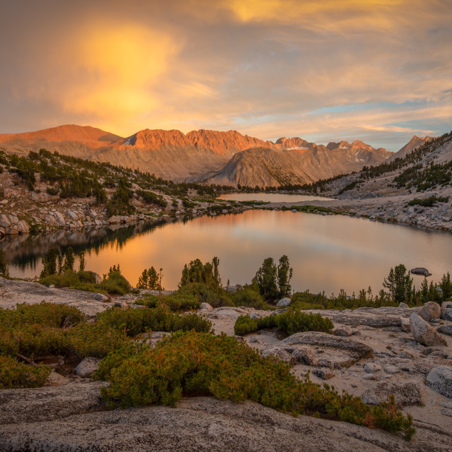 "Last Light on the Mono Divide" stock image