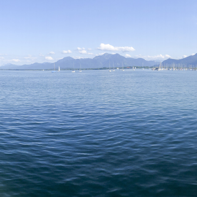 "Lake Chiemsee in Prien" stock image