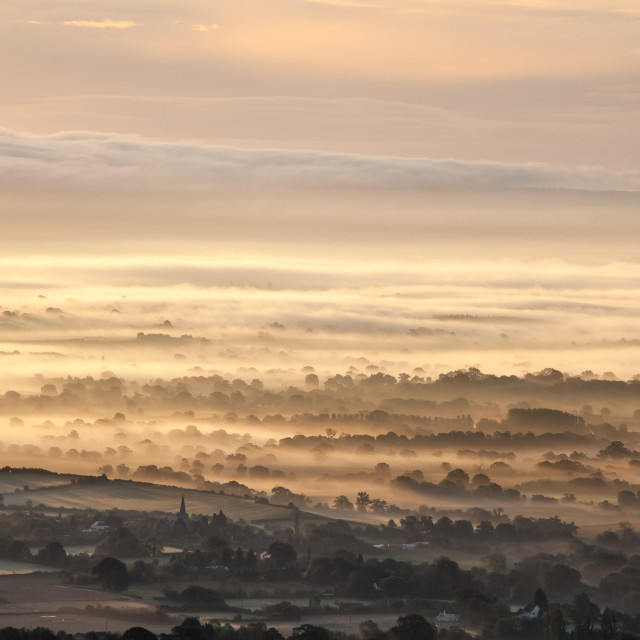 "Severn Valley Mist" by Bruce Little - £20.00 "Severn Valley Mist" stock image