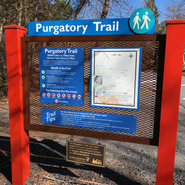 "Purgatory Trail Sign" stock image