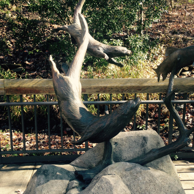 "Sea Otter Sculpture" by Aaron M Thompson PHOTO - $22.81 "Sea Otter Sculpture" stock image