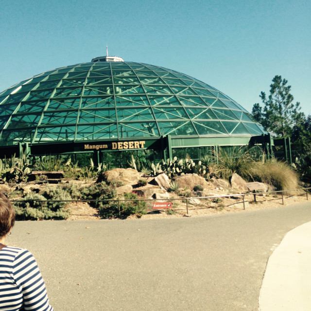 "Desert Dome landscape building" stock image