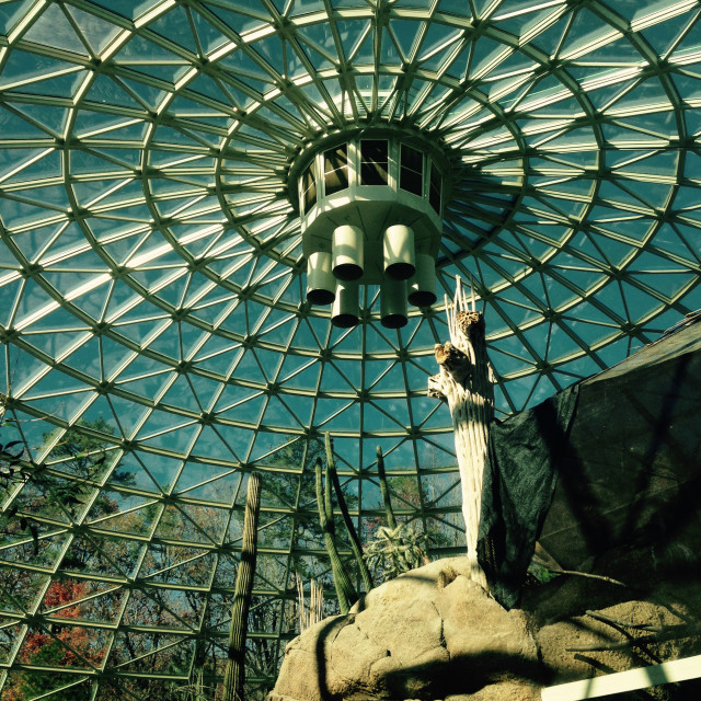 "Inside Dome looking at Sculpture" stock image