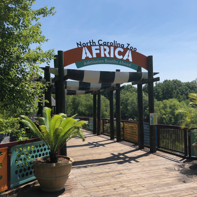 "Africa Entrance- North Carolina Zoo- Asheboro,NC" stock image