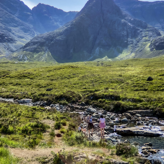 "Looking for Fairy Pools" stock image
