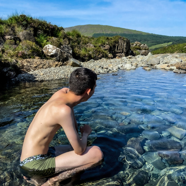 "Fairy pools on the Isle of Skye" stock image