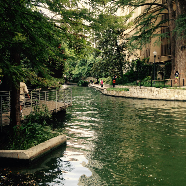 "River walk stroll" stock image