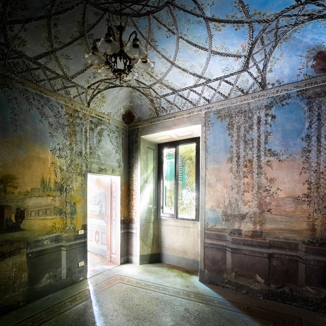 "Fresco Covered Room in Italian Palace" by Roman Robroek - $30.80 "Fresco Covered Room in Italian Palace" stock image