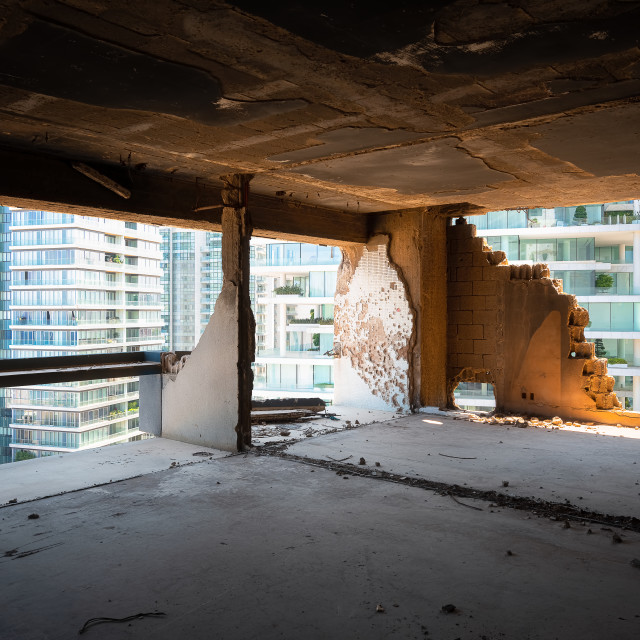 "Broken Balconies of Holiday Inn Hotel in Beirut Lebanon" by Roman Robroek - $30.80 "Broken Balconies of Holiday Inn Hotel in Beirut Lebanon" stock image