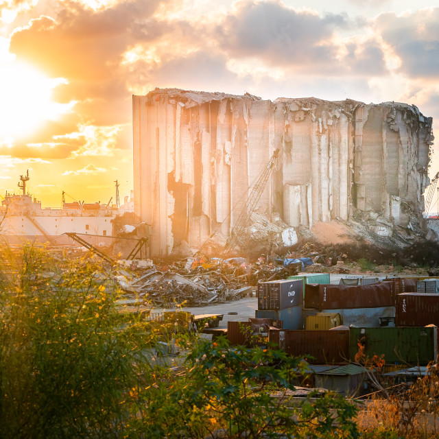 "Port of Beirut Disaster Site Lebanon" by Roman Robroek - $30.80 "Port of Beirut Disaster Site Lebanon" stock image