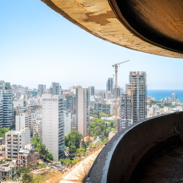 "Balcony of the Holiday Inn Hotel in Beirut Lebanon" by Roman Robroek - $30.80 "Balcony of the Holiday Inn Hotel in Beirut Lebanon" stock image