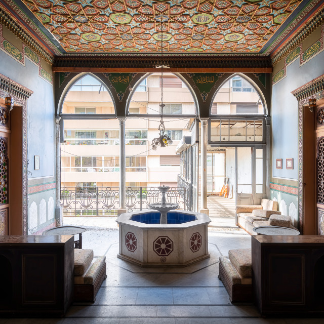 "Fountain Room at Tabbal Building in Beirut Lebanon" by Roman Robroek - $30.80 "Fountain Room at Tabbal Building in Beirut Lebanon" stock image