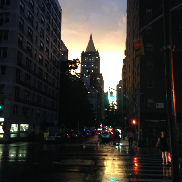 "New York Life sunset" by Aaron M Thompson PHOTO - $22.80 "New York Life sunset" stock image