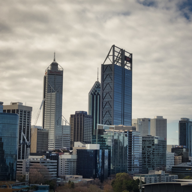 "Perth from Kings Park" stock image