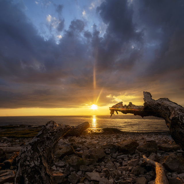 "Sunset over the sea" by Pete Griffiths - £10.00 "Sunset over the sea" stock image
