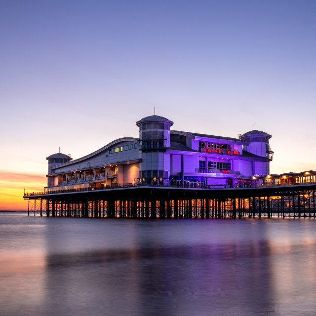 "Weston Pier at Sunset" by Pete Griffiths - £10.00 "Weston Pier at Sunset" stock image