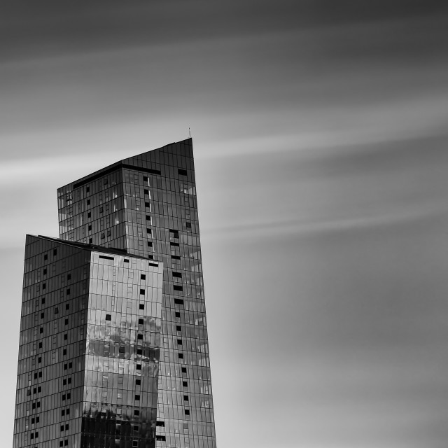 "The Bent Buildings, Docklands" by Mark Fox - £21.00 "The Bent Buildings, Docklands" stock image
