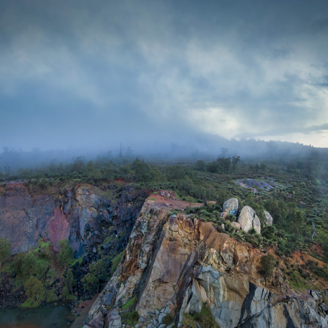 "Statham's Quarry in the Mist" stock image