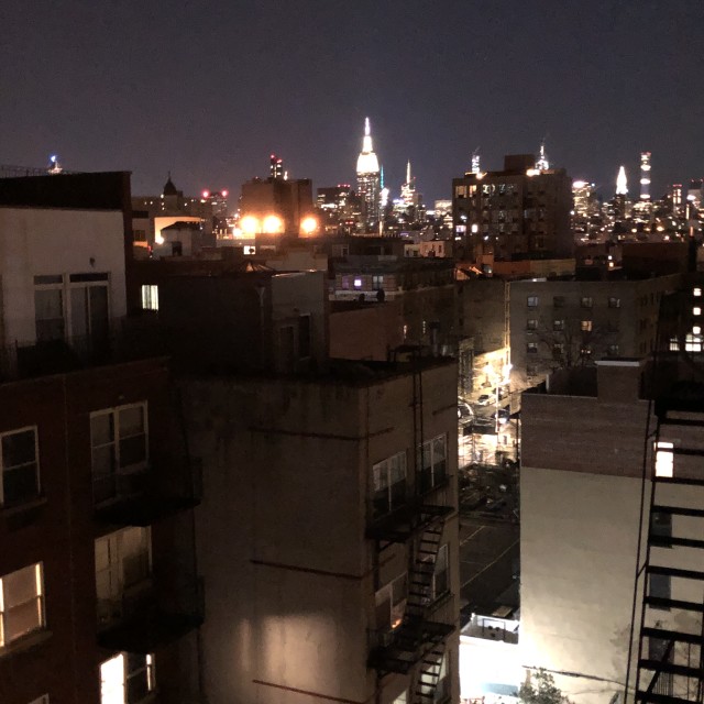 "Looking towards Midtown at night" stock image