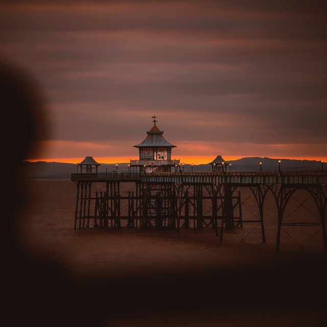 "Clevedon Pier" by Pete Griffiths - £10.00 "Clevedon Pier" stock image
